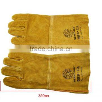 Best selling strong leather welding glove protecting from heat