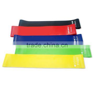 12 Inch Set of 5 Latex Exercise Resistance Loop Bands