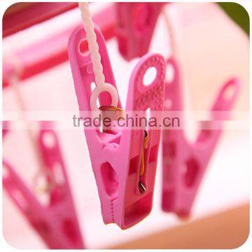 C186 Drying Clothes Plastic Hanger With Clips Round Shape photo-4