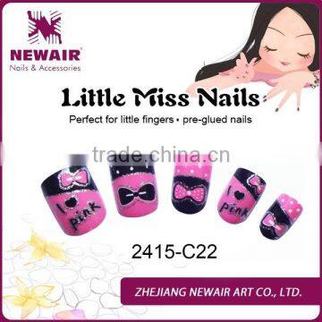 Newair bow party kids nail tips