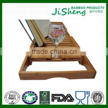 Bamboo Bathtub Caddy Tray With Extending Sides and With Waterproof Cloth photo-5