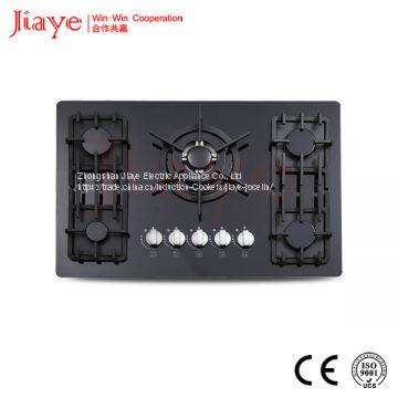 Tempered glass gas hob/90cm kitchen gas stove/Built in 5 burner gas cooker JY-G5059