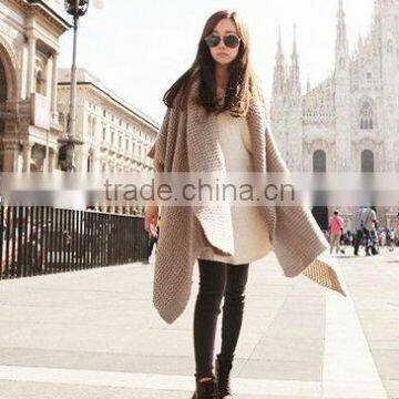 long winter cashmere irregular thicken loose sweater cardigan