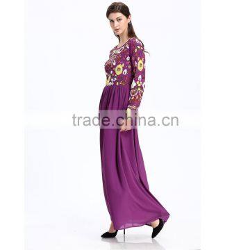 2017 Lady Maxi Beaded and Sequin Long One Piece Latest Design Dress photo-5