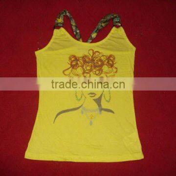 fancy design cute printed Ladies tops