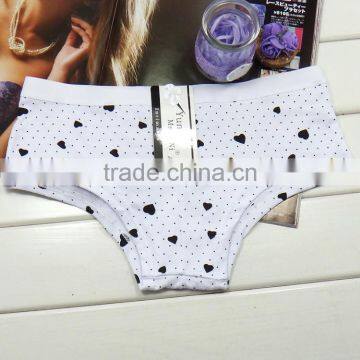 Fancy Heart Printing Sexy Lingerie Soft Cotton Ladies Brief Mature Women Panty photo-5