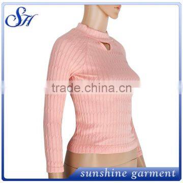 2017 High Quality Ladies O Neck Knitting Top for Women Casual photo-3