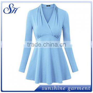 Latest V-neck Tops Women Long Sleeve Hot Selling Styles for Women photo-4