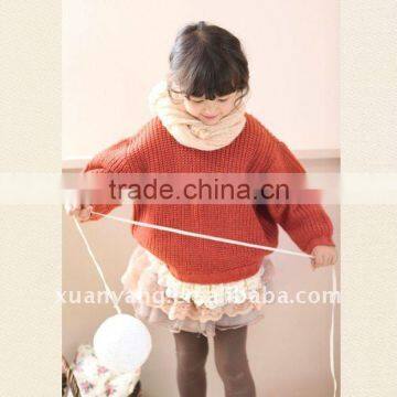 red korea design fashion child sweater/baby sweater