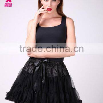 Newest fashion pettiskirt super soft chiffon pettiskirts for adult women