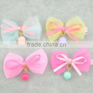 New fashion wholesale hot sale hair accessories hairclip hair bow with pearl