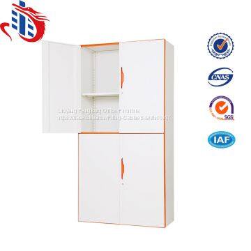 Modern Double Color Design 4 Door Display Cupboard Steel File Cabinets photo-2