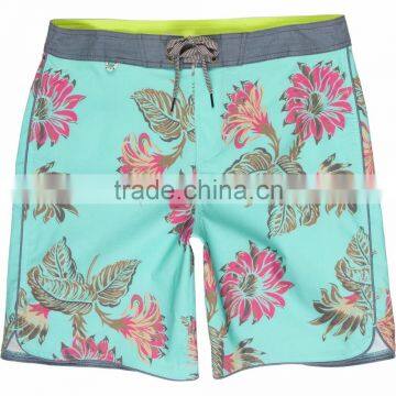 Boardwalk Mens Loose Board Short With Liner Allover Floral Print Classic Appeal Swimming Trunk Custom Beachwear Blended Fabric photo-2