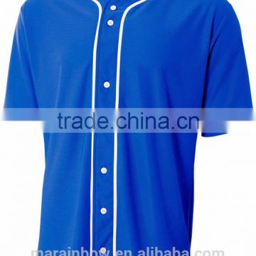 Custom Baseball Jersey Blank 100% Polyester Mesh Baseball Tee Shirt Casual Button Up Baseball Uniform