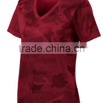 Drifit Camo t Shirt, Polyester V-Neck Short Sleeve t Shirt photo-4