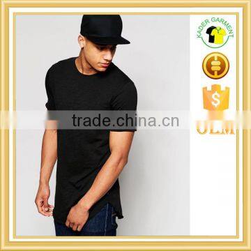 Wholesale blank t shirts bamboo t shirts curved hem in bulk