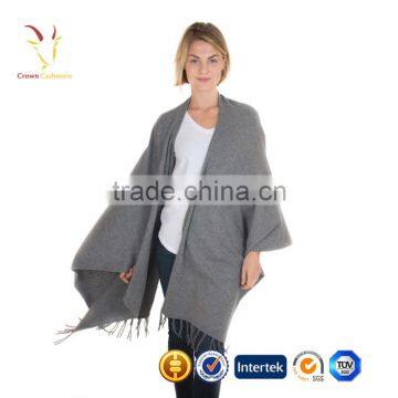 Winter Fringe Womens Poncho Cape