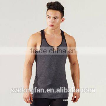 Men Summer Gym Fitness Tank 95% cotton and 5% elastane Bodybuilding Singlet Custom Stringer