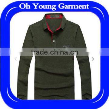 factory price long sleeve tshirt men 2016new style navy blue polo t shirts casual polo shirt embroidered polo shirt