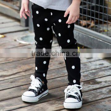 S33597W 2017 Baby Girls Dots Printed Falbala Bulk Fitness Leggings photo-5