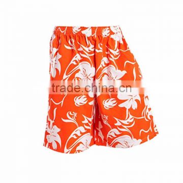 Korean elegant printed men polyester peach skin sexy beach wear