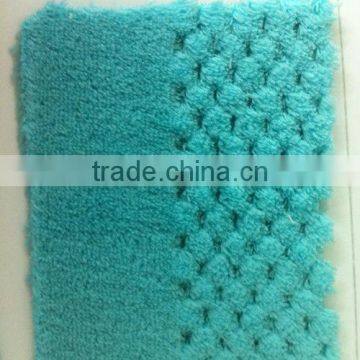 Polyester Jacquard and Plain Knitted Fleece Fabric Soft Hand Feel