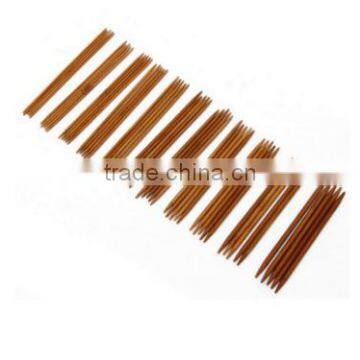 Bamboo knitting needle natural and carbonized color