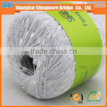 Fancy Yarn Manufacturer Hot Sales Oeko Tex 100 Quality Nylon Polyester Lurex Ladder Yarn With 50 Gram Balls