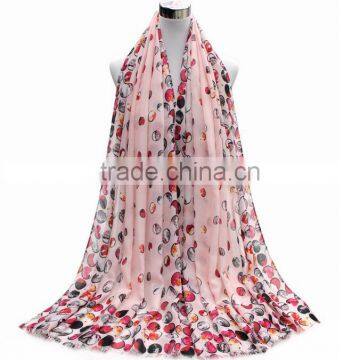 YiWu Market Fashion Custom Lady Scarf Dot Printed Scarf