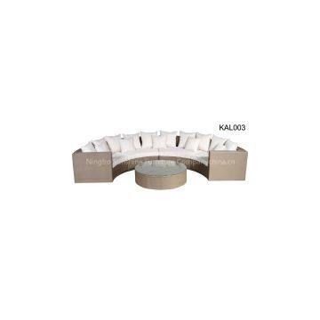 half round rattan sofa sets