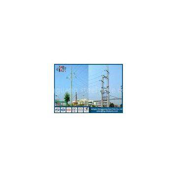 220KV Steel Tubular Electrical Power Pole , High Voltage Poles