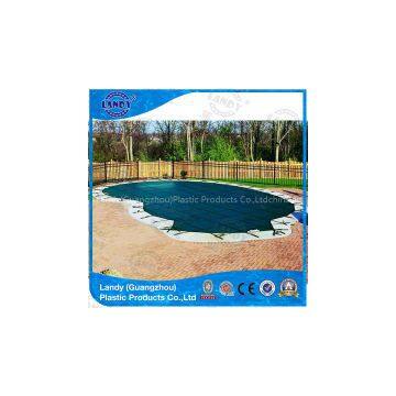 Green mesh cover for inground pool