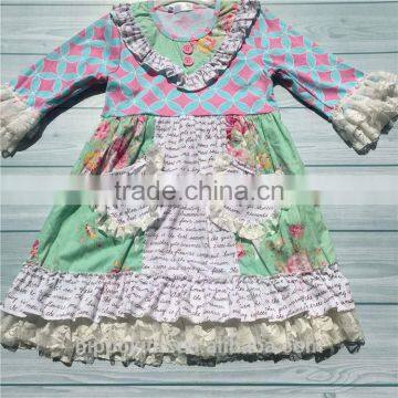 Professional made many colors delicate baby girl party dress