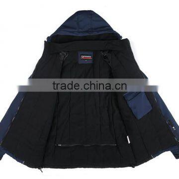 Polyester Padded Men's Winter Warm Waterproof Softshell Jacket Uniform photo-3
