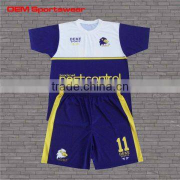 China cheap custom dry fit sport soccer uniforms