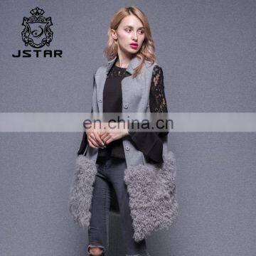 Custom Design Cashmere Coat Women Sleeveless Outerwear Fox Vest photo-3
