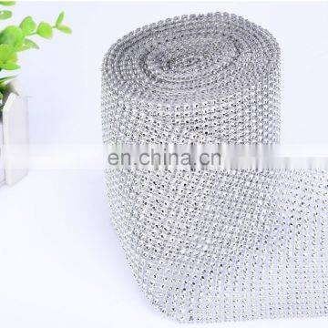 bulk DIY bling birthday/ bridal shower/wedding cake vase decorations silver diamond rhinestone ribbon wedding decoration