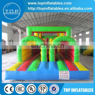 Inflatable obstacle course,double channel inflatable obstruction