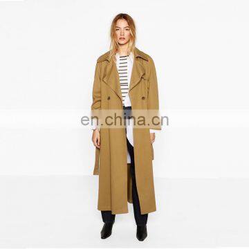 Wholesale Fashion Oversized Camel Color Ladies Maxi Coats photo-2