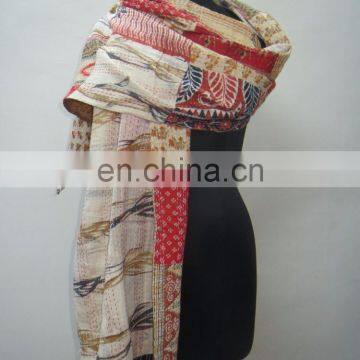 Indian Kantha Scraves Women Neck Wrap Printed New Kantha Shawl Handmade Hijab photo-2