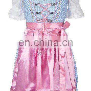 3pcs Gorgeous Blue Woman Mini Dirndl Dress Oktoberfest Drindl (dirndl dress bavarian)