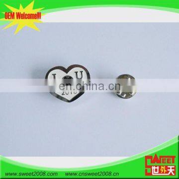 High Quality Good Price Decorative metal badges Heart Shape