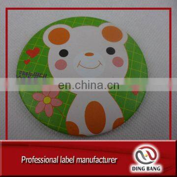 Wholesale Stock Cheap Custom Made Advertising Round Lovely Catoon Small Pocket Tin Mirror