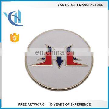 Factory directly sale silk-screen golf cap clip ball marker