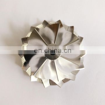 GTB2260V 784369-0002 44.52/60.01mm 7+7 blades high performance turbo milling/aluminum 2618/billet compressor wheel