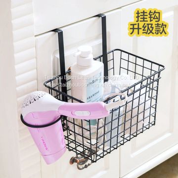 Metal Decorative Storage Basket Hanging Storage Basket Iron Shelves for Bedroom Dormitory Wall Hanging Rack