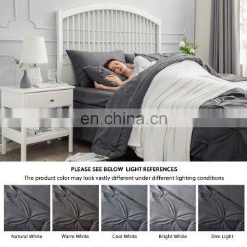 Luxury Home Easy Care Maintenance Black Girl Bedroom Quilt Super King Size Bed Comforter Set photo-2