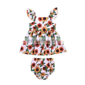 New Arrival Summer Toddler Kids Clothes Baby Girls Sunflower Tops Dress Pants Shorts Outfit Set Drop Shipping photo-6