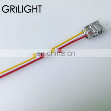 10mm pcb width 3 pin led connector for dual color led strip