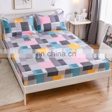 2020 Comfort Knit Polyester Flat Fitted Sheet Patterned Counterpane Mattress Pad Cover Protector With Lace From China photo-2